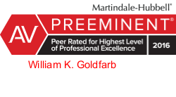 William K Goldfarb AV Preeminent by Martindale-Hubbell